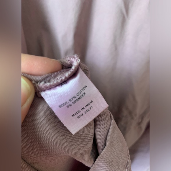 Evri lightweight canvas jacket 3X solid lavender drawstring waist Plus Size - Picture 5 of 5